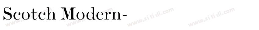 Scotch Modern字体转换